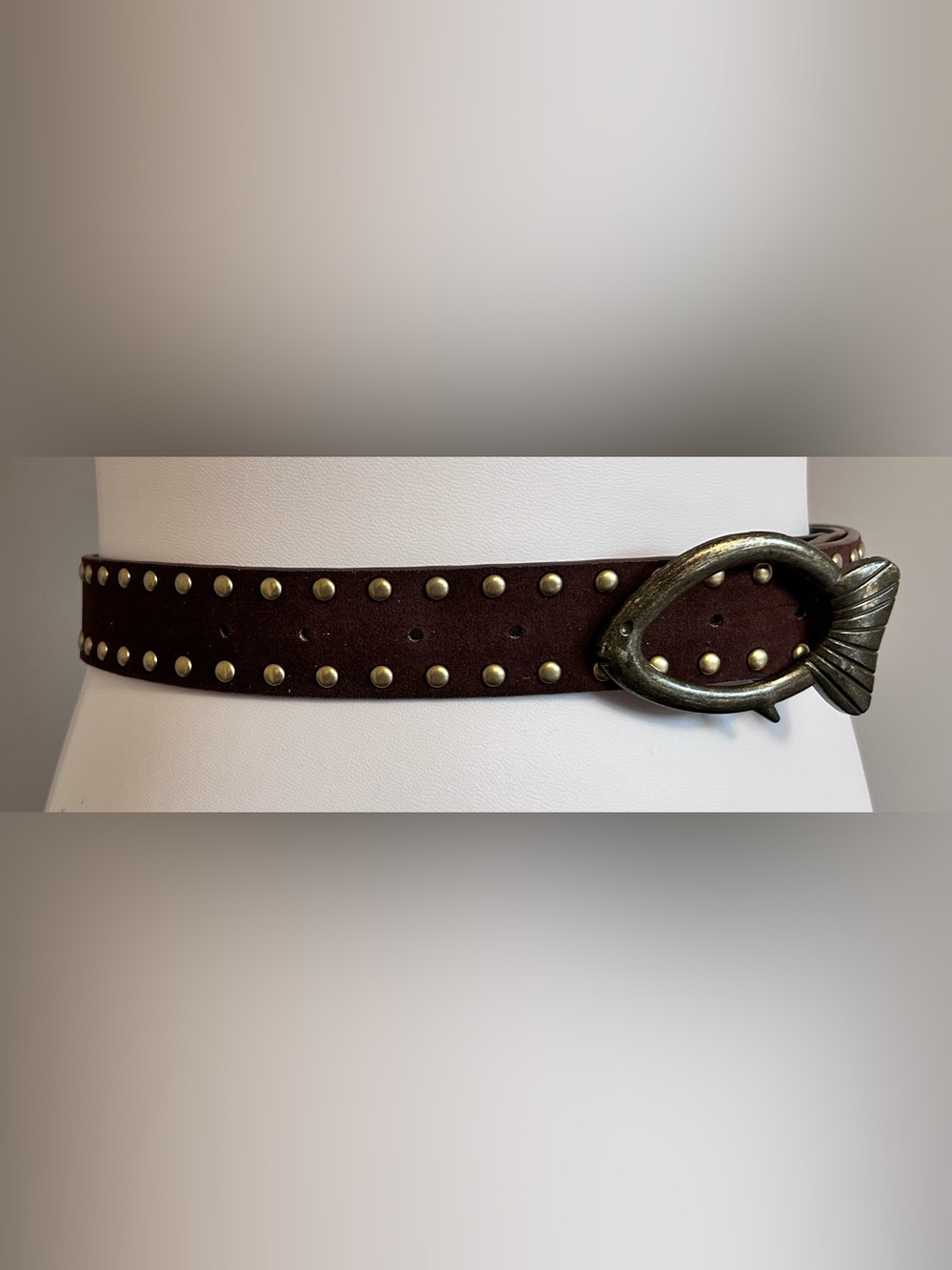 NWT - Cider Studded Fish Belt in Coffee - Picture 6 of 6